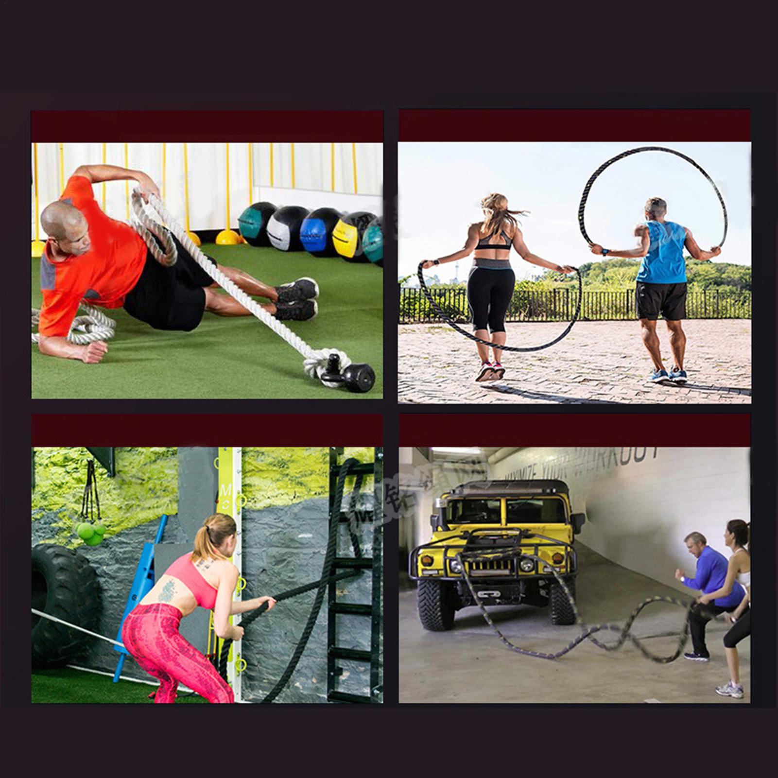Battle Rope Heavy - ヘビースキッピングロープフィットネスボクシングトレーニングギア機器ヘビーバトルロープエクササイズ用ボクシングジムトレーニングホーム屋内用