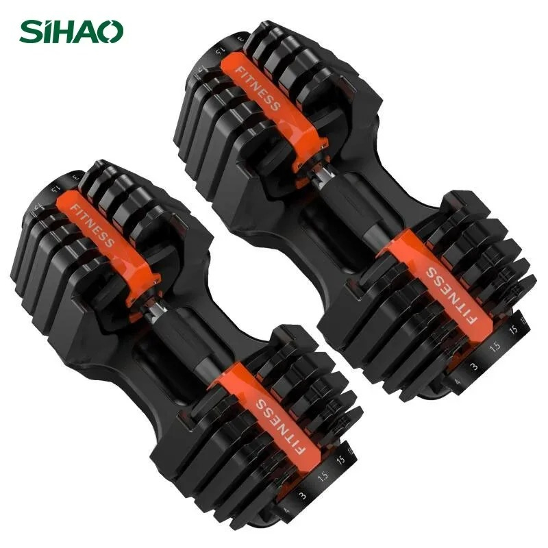 Home Gym No Equipment - 調整可能なダンベル | SIHAO 52.5ポンド 可変式ダンベル |