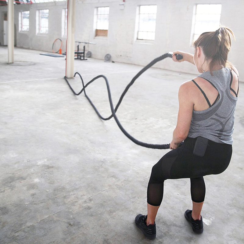 Home Gym No Equipment - 9M/12M/15M フィットネスバトルロープ クロスフィット ヘビーワークアウトロープ ジム ホーム