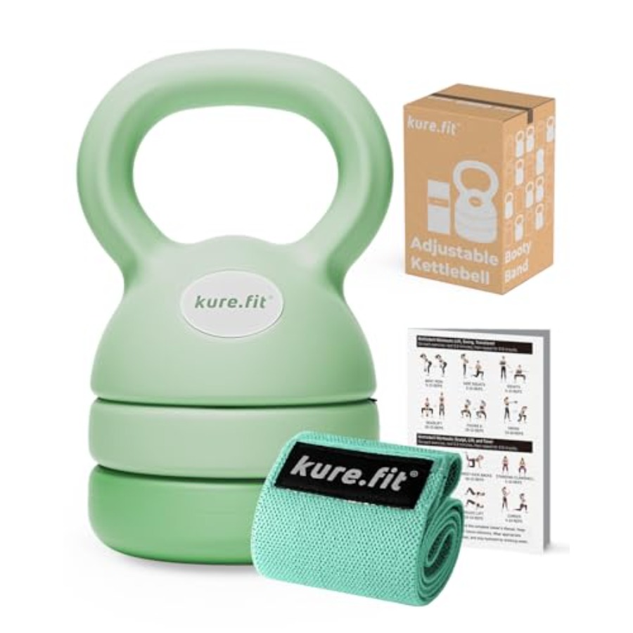 Home Gym Full Body - 家庭用調整可能ケトルベル 鋳鉄製 ブラックパウダーコート仕上げ 512ポンド範囲 省スペース設計 全身ワークアウトに最適