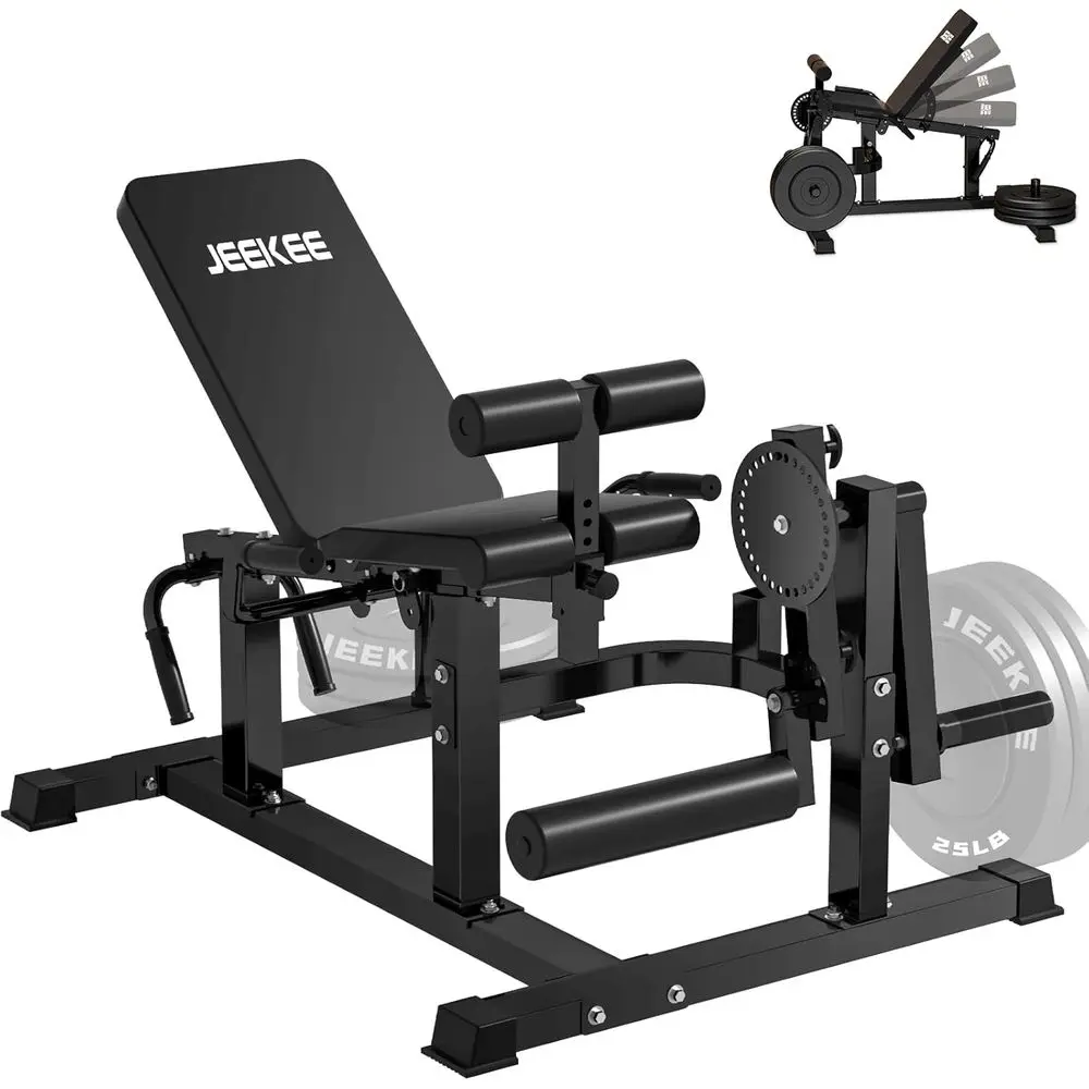 Home Gym Quad Machine - 700ポンド容量のプレートローディング式レッグマシン（ホームジム用）：クアッド、ハムストリング、グルートのトレーニングに最適
