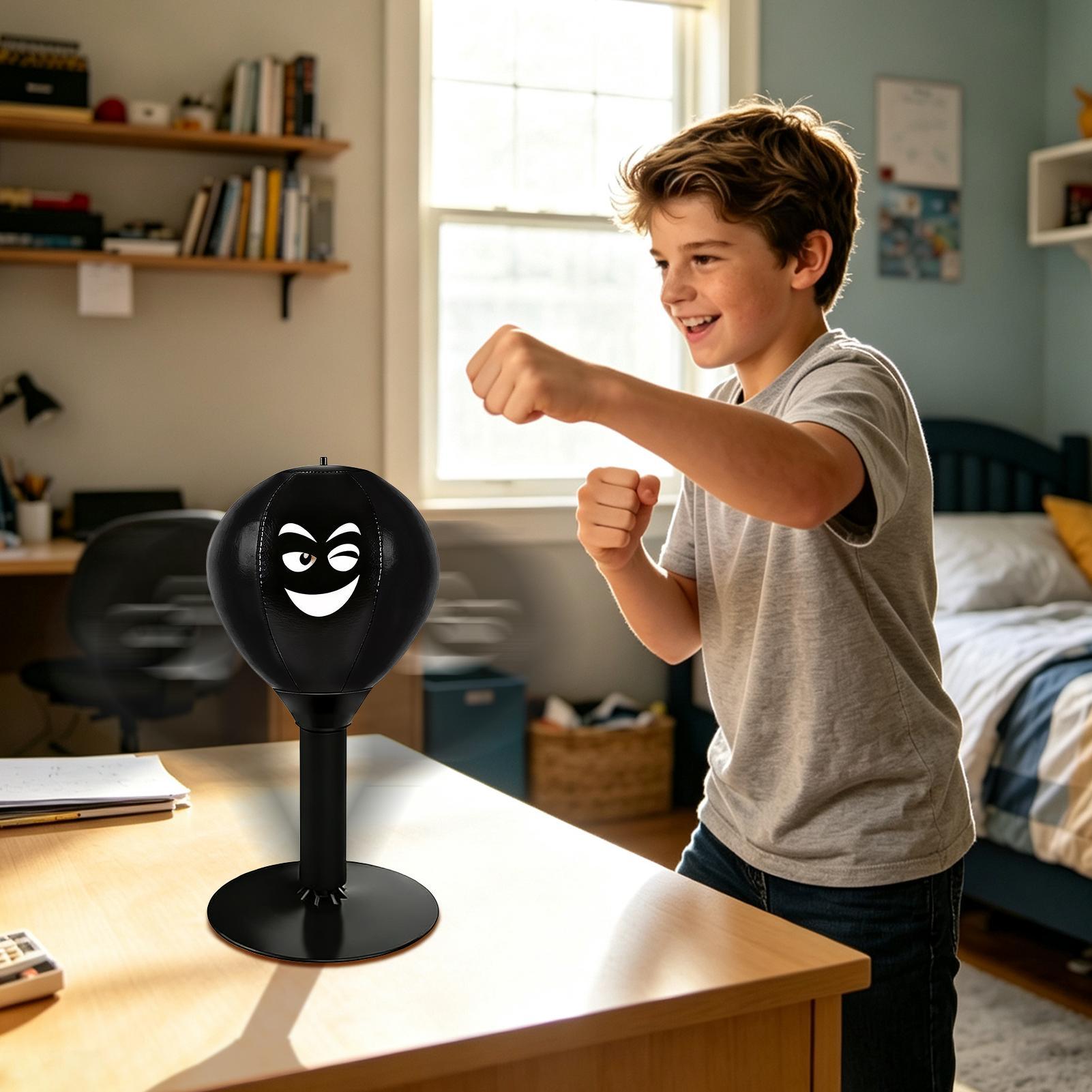 Home Gym Garage - デスクトップパンチングバッグ 吸盤式テーブルボクシングトイ 反射神経トレーニングゲーム 家庭用 吸盤式パンチングバッグ ルーム