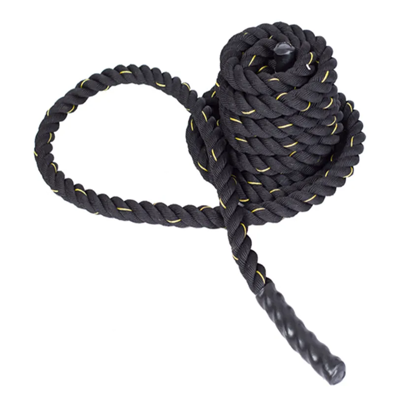 Battle Rope Heavy - フィットネスヘビーロープジムパワートレーニングバトルロープ25mm38mm50mm高強度耐久性ポリエステル快適グリップリネンロープ