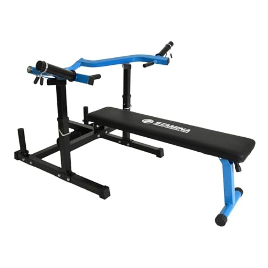 Home Gym Leg Extension - ホームジム用筋力トレーニングマシン、チェストプレスとレッグエクステンションカール対応、調整可能なスチールフレーム、ブラック仕上げ