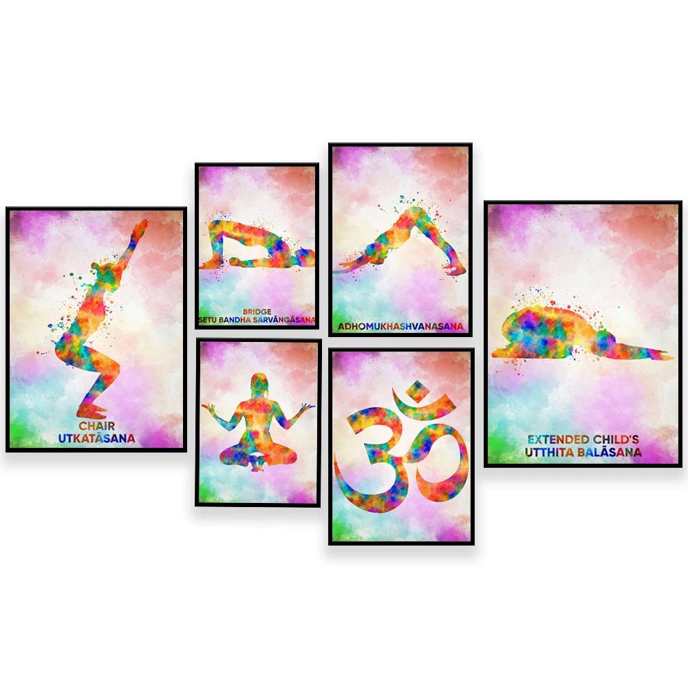 Home Gym York - アシュタンガ-ヨガのポスター,ホームワークアウト,ジムのウェルネスキャンバスの絵画,壁画,リビングルームの写真,家の装飾
