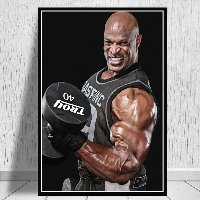 Home Gym York - ロンニー-マッスルマンのフィットネスポスター,壁画,芸術的な写真,リビングルームの家の装飾
