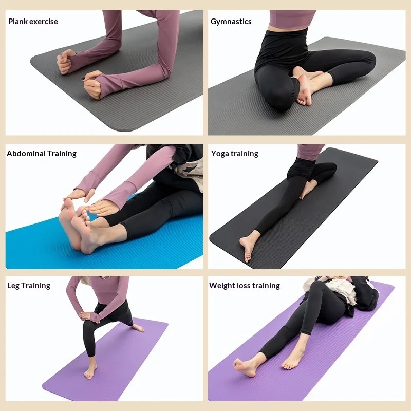特厚滑り止めヨガマット、衝撃吸収、幅広ピラティスフィットネス - Home Gym Pilates のレビューと価格