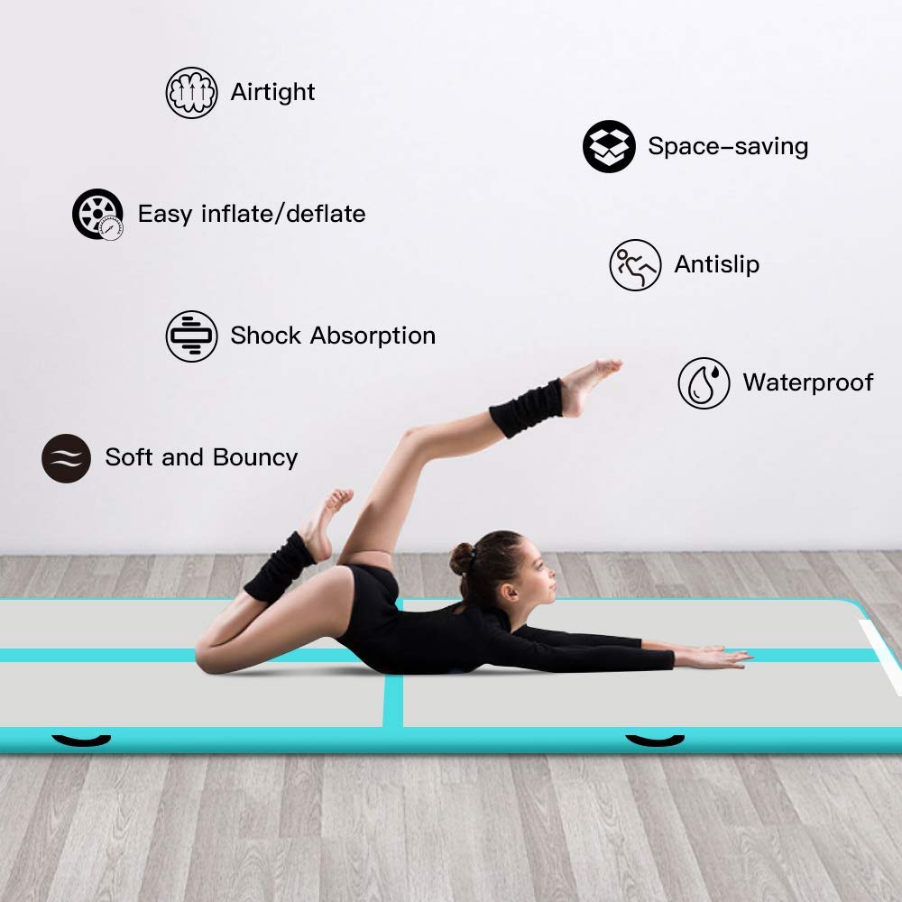 6 メートルインフレータブルエアトラック体操ヨガタンブリング - Home Gym No Equipment のレビューと価格
