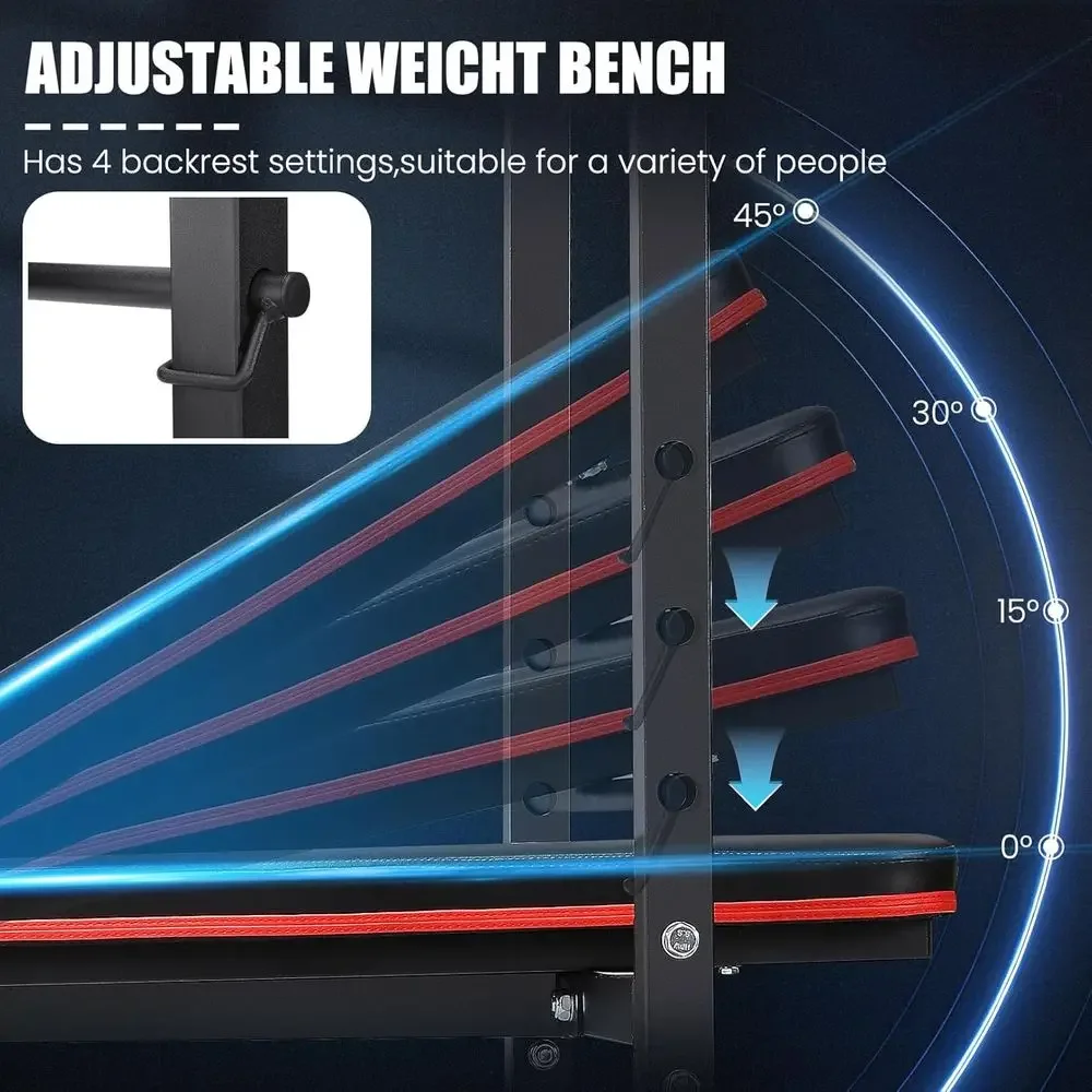 8in1調整可能なウェイトベンチ（スクワットラック、レッグエ - Home Gym Leg Extension のレビューと価格