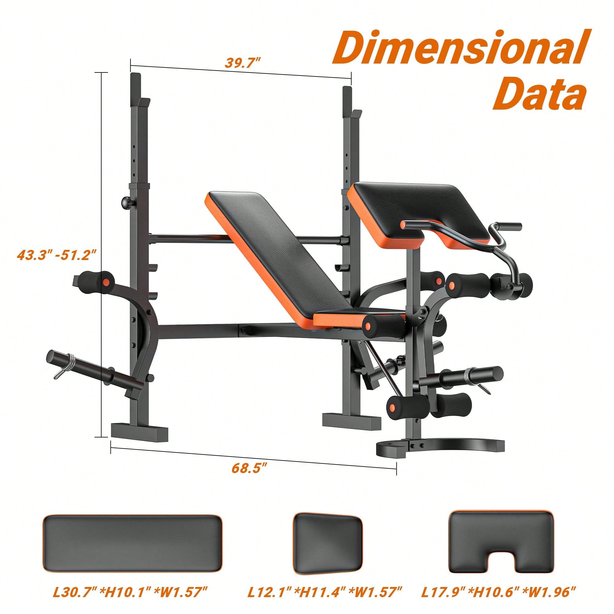 GIKPAL ウェイトベンチ、レッグエクステンション付きベン - Home Gym Leg Extension のレビューと価格