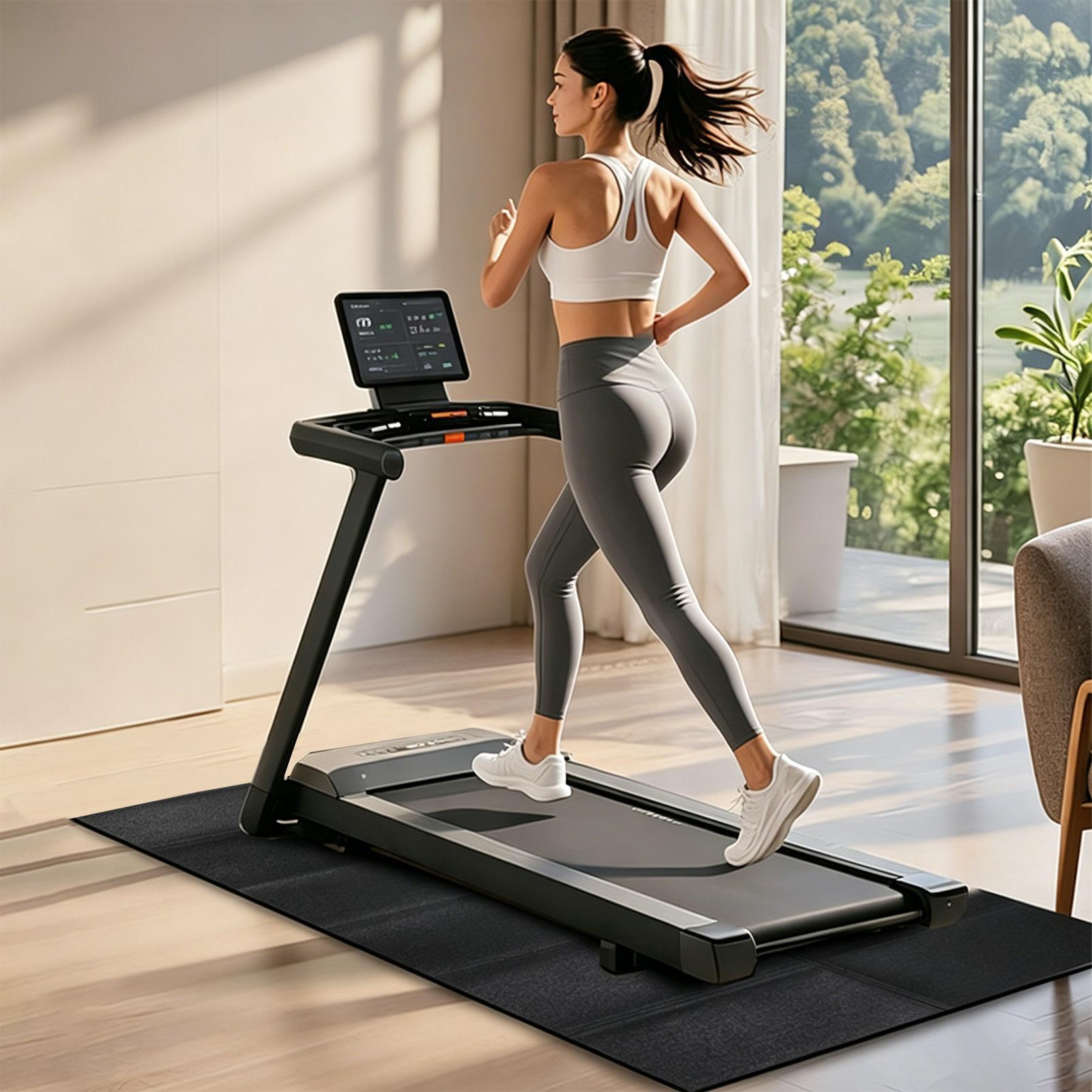 トレッドミルマット振動吸収ヘビーデューティトレッドミルフロア - Home Gym Equipments のレビューと価格