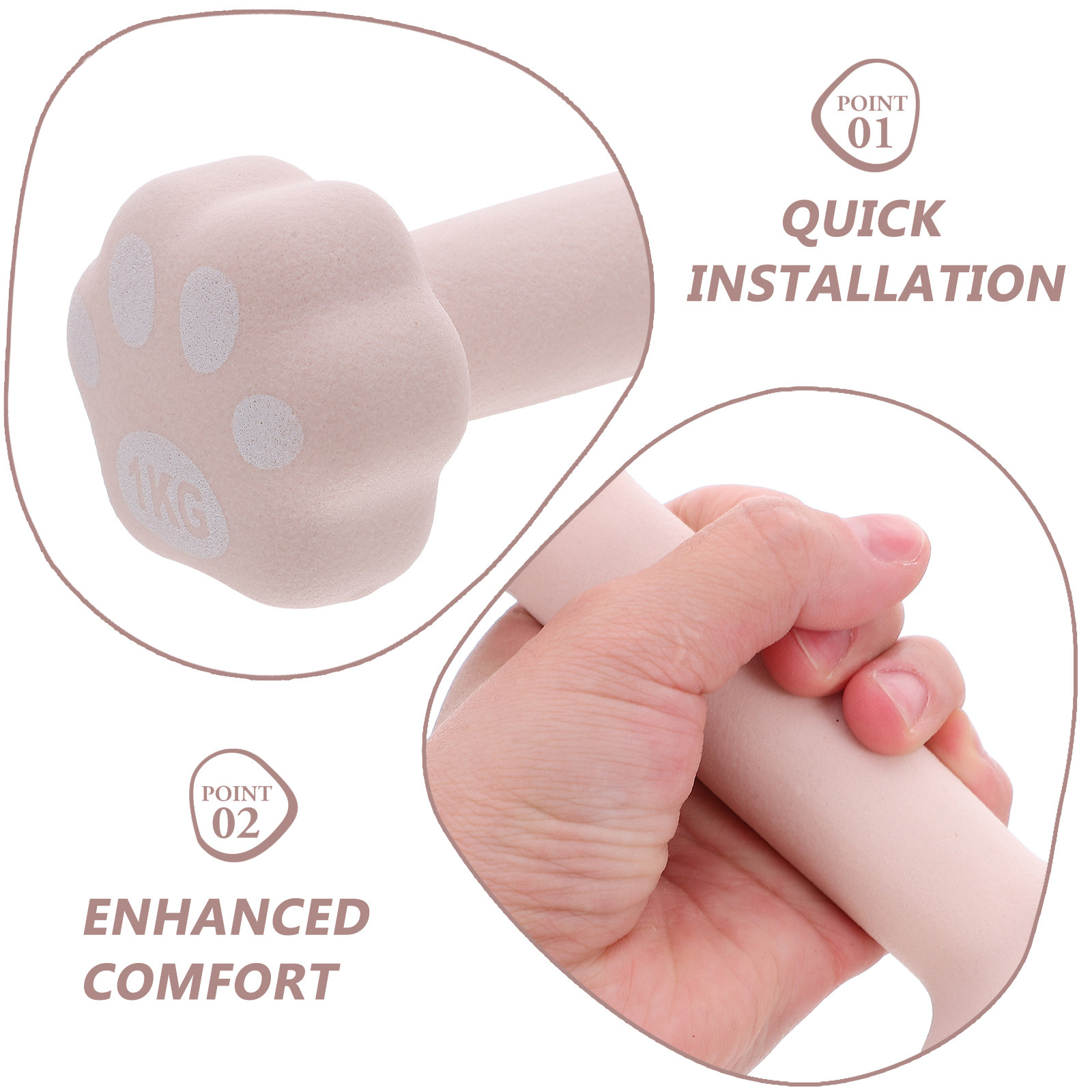1kg 女性用ダンベル ビニールコーティング 人間工学に基づ - Home Gym No Equipment のレビューと価格