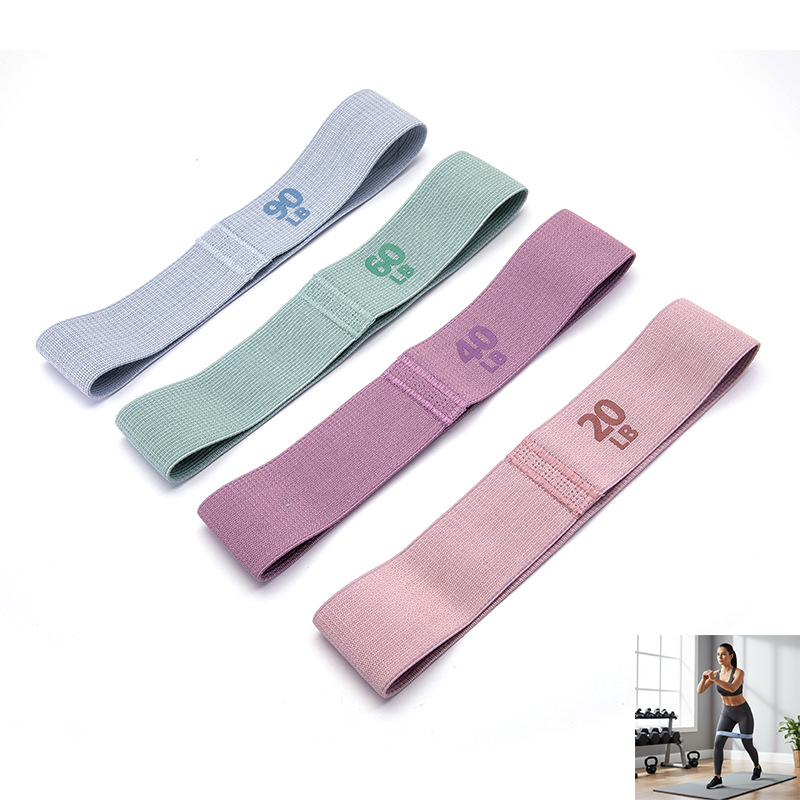 かぎ針編みの滑り止めヨガレジスタンスバンド、臀筋トレーニング - Home Gym Leg Extension のレビューと価格