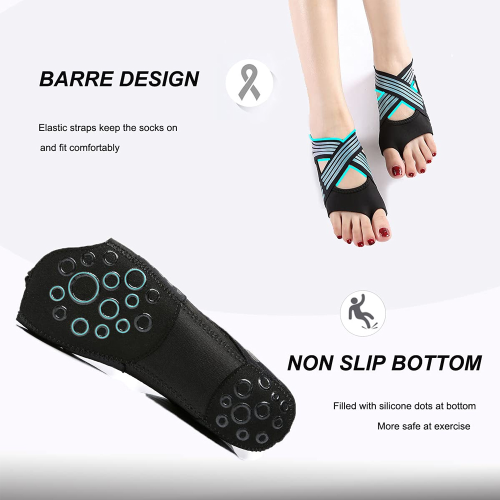 女性用ノンスリップトゥレスグリップソックス（1足）ピラティス - Home Gym Pilates のレビューと価格