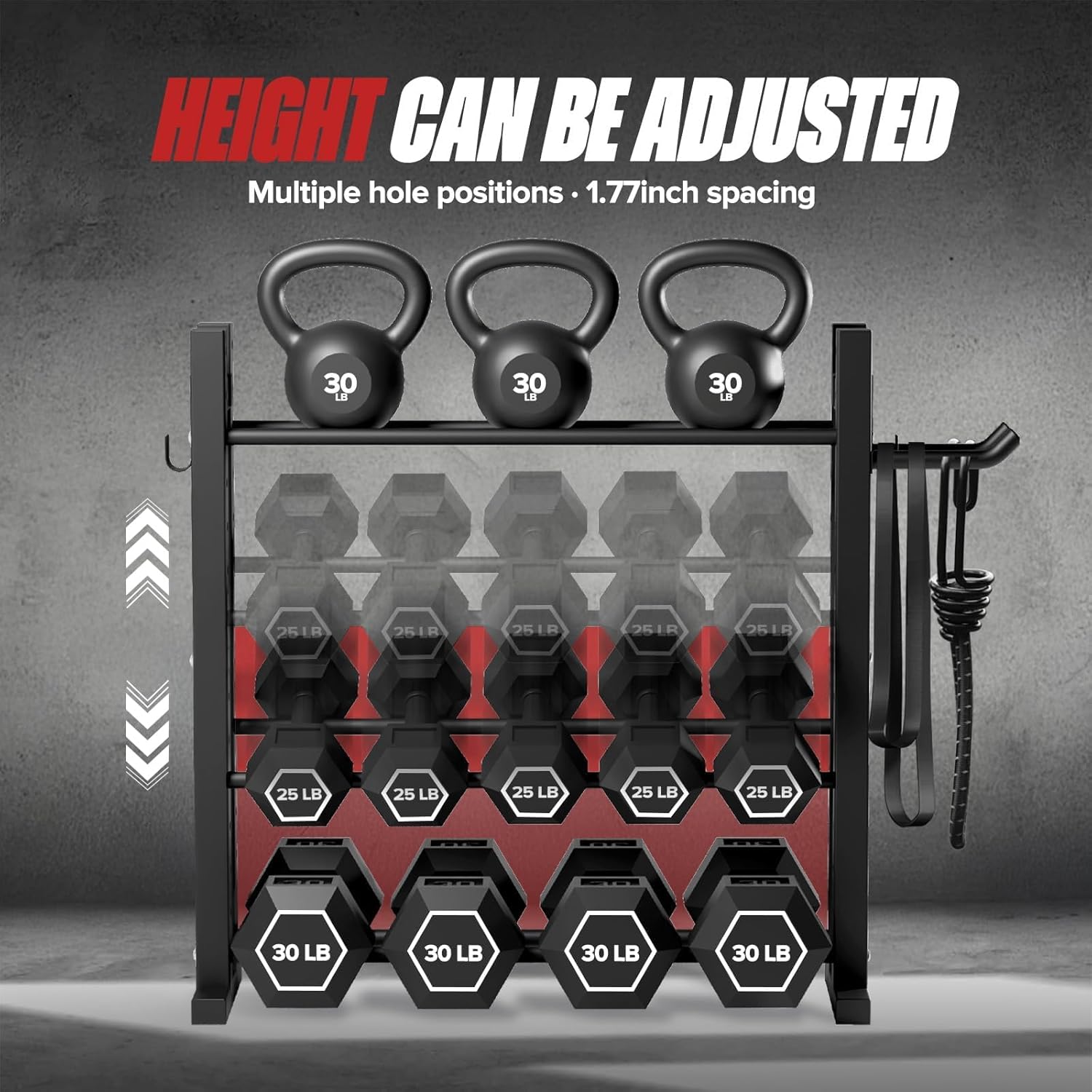 ホームジム用、スチール製、シルバーカラー、高さ調節可能、耐荷 - Home Gym Usa のレビューと価格
