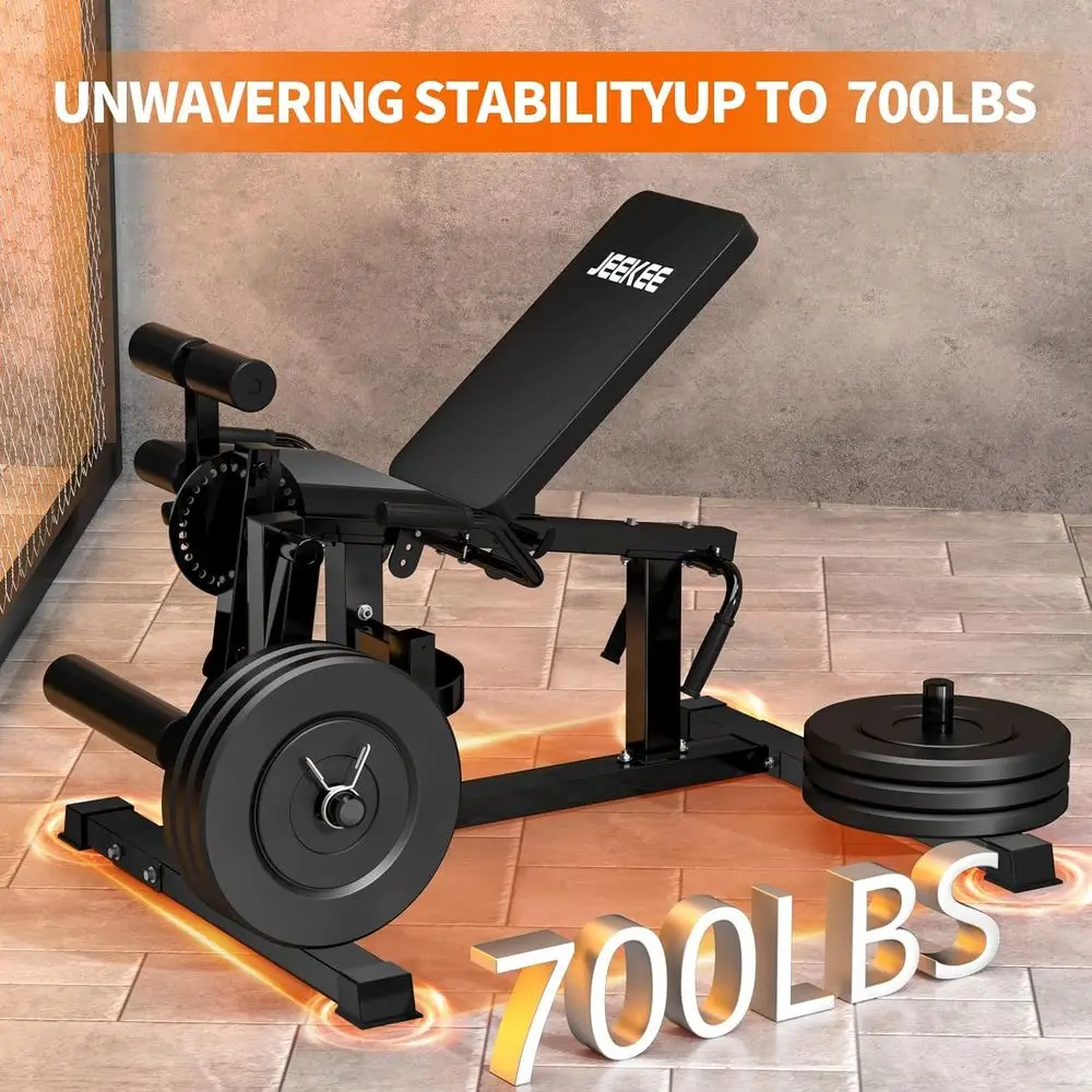 700ポンド容量のプレートローディング式レッグマシン（ホーム - Home Gym Quad Machine のレビューと価格