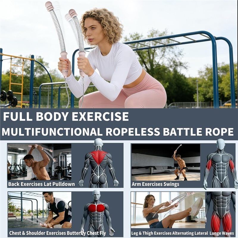 ドロップシップ式ロープレスバトルロープ、筋力増強のためのホー - Battle Rope Heavy のレビューと価格