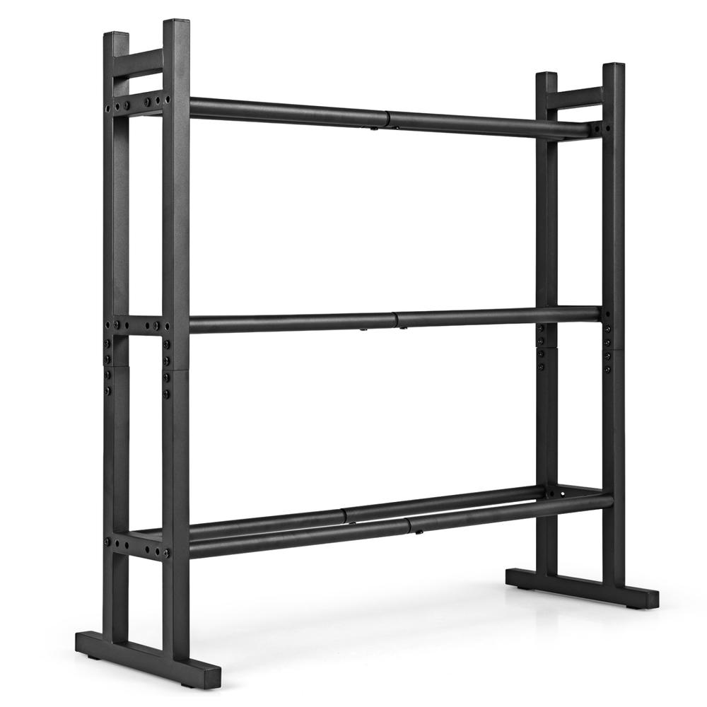 頑丈な3段ダンベルラック、粉体塗装スチール製ウェイト収納スタ - Home Gym Equipments のレビューと価格