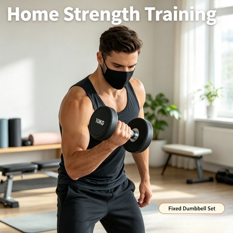 固定式ダンベルセット 5kg 10kg 15kg 純鋼製 ジ - Home Gym No Equipment のレビューと価格