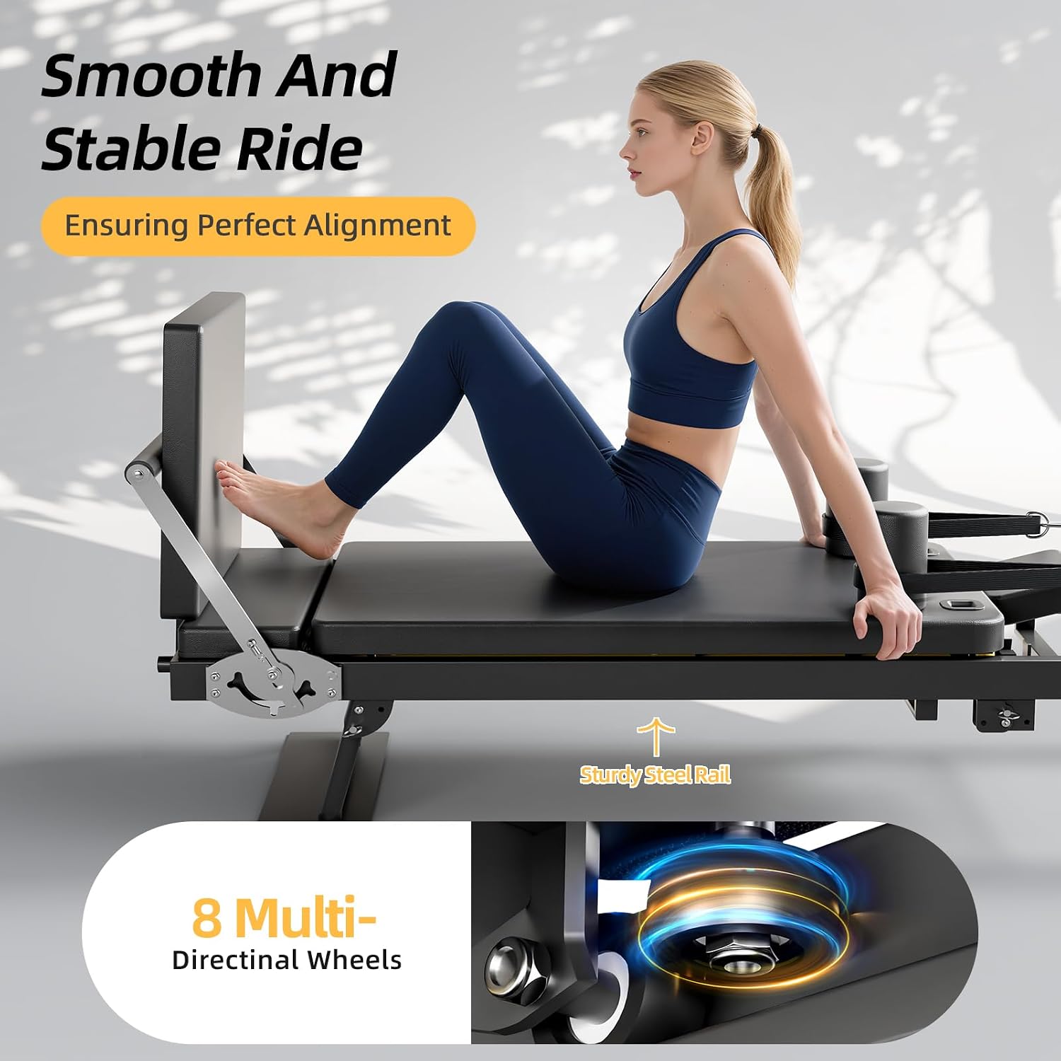 折りたたみ式ピラティスリフォーマーマシン、ホームジム用全身フ - Home Gym Pilates のレビューと価格