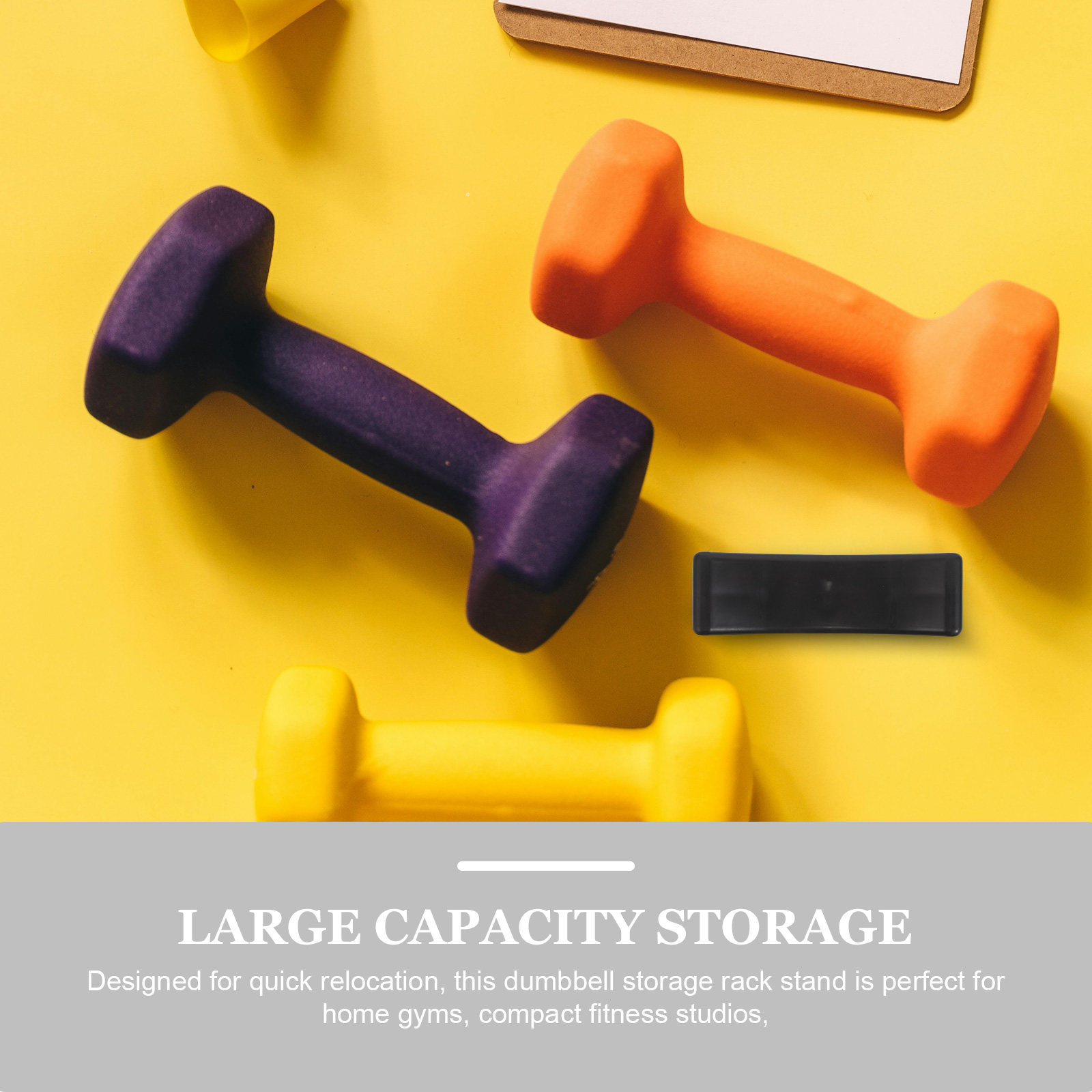 8個入りダンベルホルダーラック、中空軽量、防音ダンベルサドル - Home Gym Usa のレビューと価格