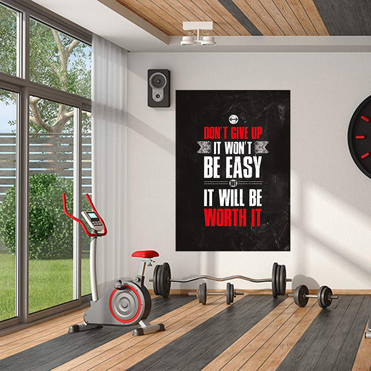 筋肉ボディービルフィットネスモチベーション引用アートキャンバ - Home Gym York のレビューと価格