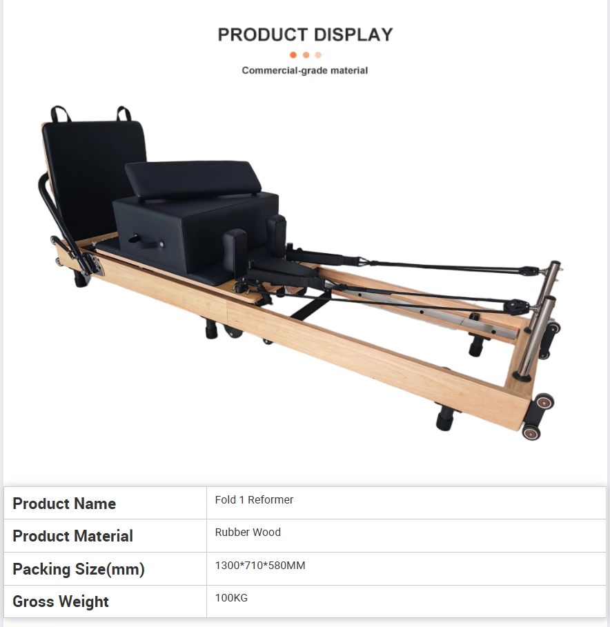 省スペース折りたたみ式オーク製ピラティスリフォーマー（タワー - Home Gym Pilates のレビューと価格