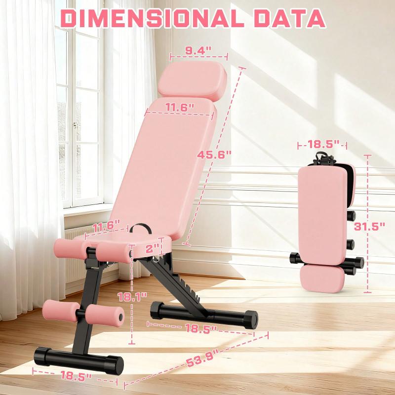 9段階調整可能なウェイトベンチ 折りたたみ式 ホームジム 全 - Home Gym Full Body のレビューと価格